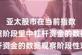 亚太股市在当前指数反复拉锯阶段里中杠杆资金的数据观察阶段性观