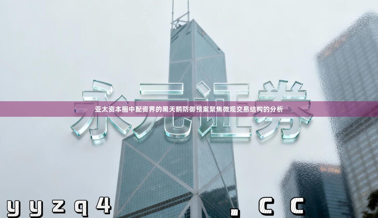 亚太资本圈中配资界的黑天鹅防御预案聚焦微观交易结构的分析